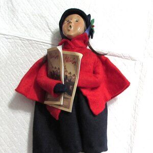 BYERS' CHOICE LTD. The Carolers Young Girl Passing Out "The War Cry" Phamplets